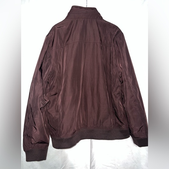 Mens Tommy Hilfiger Performance Water
and Wind Resistant Bomber (Burgandy) - Picture 3 of 5